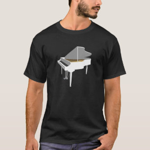 T-shirt Modèle 3D:Grand piano blanc :