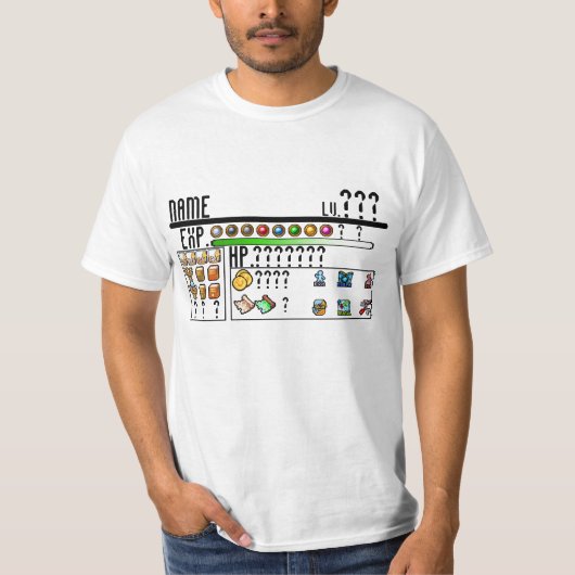 T-shirt modèle à 8 bits de guerrier (Devant)