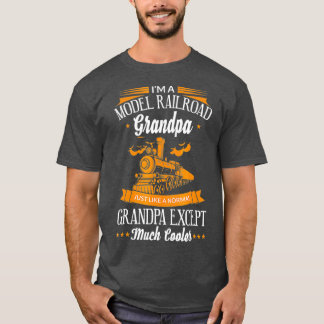 T-shirt Modèle amusant Cool de train ferroviaire Grandpa T