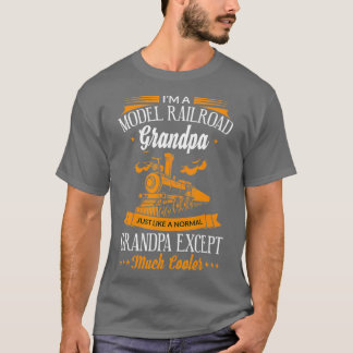 T-shirt Modèle amusant train ferroviaire Cool grand-père c