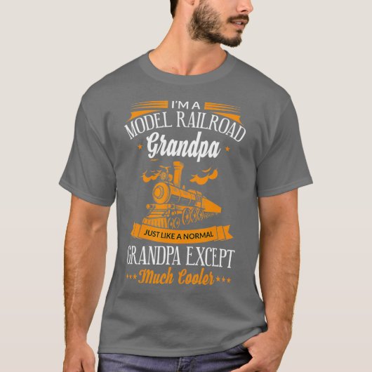 T-shirt Modèle amusant train ferroviaire Cool grand-père c (Devant)
