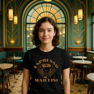 T-shirt Modèle Art déco rétro Espresso Martini