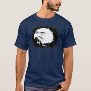 T-shirt Modèle bleu marine Elegant Eagle Head