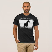 T-shirt Modèle Cheval Personnalisé Mens Moderne (Devant entier)