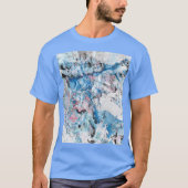 T-shirt Modèle couleur bleu carolina d'art Abstrait person (Devant)