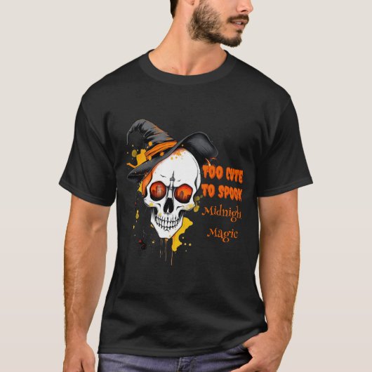 T-shirt Modèle crâne d'Halloween (Devant)