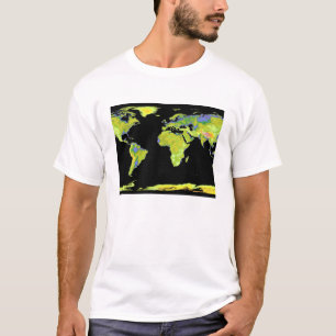 T-shirt Modèle d'altitude de Digitals des continents sur