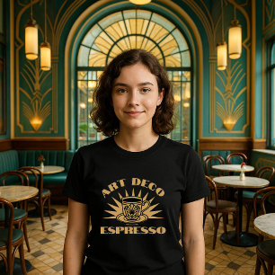 T-shirt Modèle de café Espresso Art déco rétro