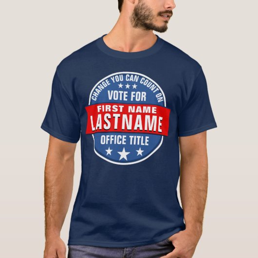 T-shirt Modèle de campagne personnalisé (Devant)