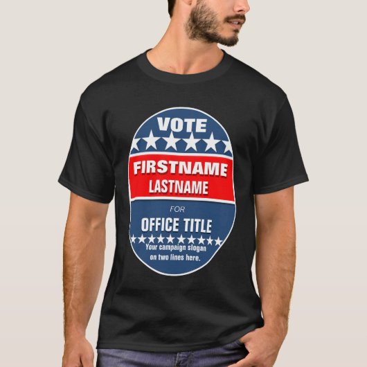 T-shirt Modèle de campagne personnalisé (Devant)