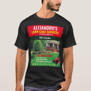 T-shirt Modèle de carte de visite pour entreprise d'entret