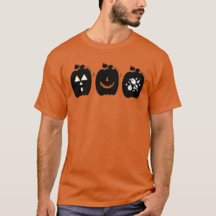 T-shirt Modèle de citrouille vintage Halloween rétro