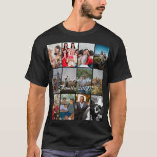 T-shirt Modèle de collage photo souvenir pour grands-paren