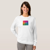 T-shirt Modèle de conception double face femmes long manch (Devant entier)