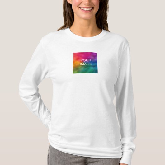 T-shirt Modèle de conception double face femmes long manch (Devant)
