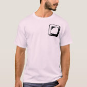 T-shirt Modèle de conception du bouton carré (Devant)