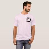 T-shirt Modèle de conception du bouton carré (Devant entier)