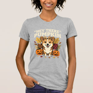 T-shirt Modèle de Corgi Halloween Hey There Pumpkin