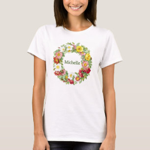 T-shirt Modèle de germes floraux au printemps