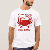 T-shirt Modèle de l'équipage de la fête du crabe (Devant)