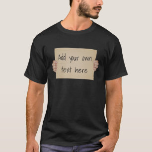 T-shirt Modèle de pancarte de protestation en carton