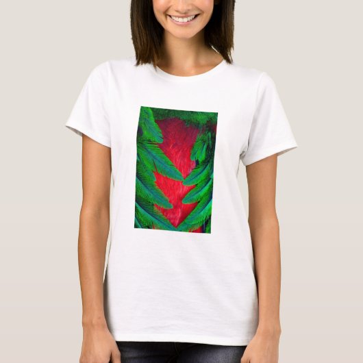 T-shirt Modèle de plume Quetzal resplendant (Devant)