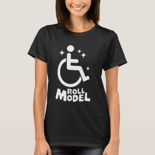 T-shirt Modèle de rouleaux handicapés en fauteuil roulant