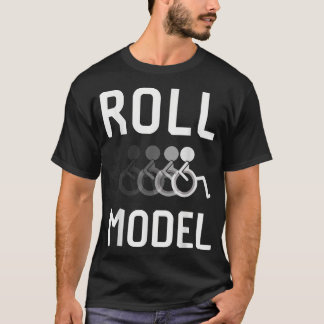 T-shirt Modèle de roulement Sensibilisation aux handicaps