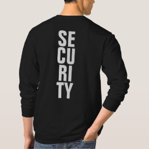T-shirt Modèle de sécurité personnalisé pour hommes noirs 