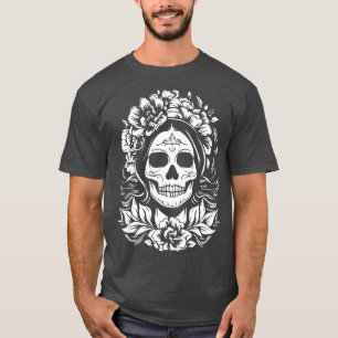 T-shirt Modèle de tatouage de muerte père Noël