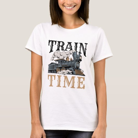 T-shirt Modèle de temps ferroviaire Hobbyiste ferroviaire (Devant)