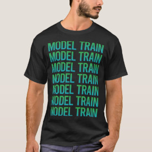 T-shirt Modèle de texte dégradé Train Trains Chemin de fer