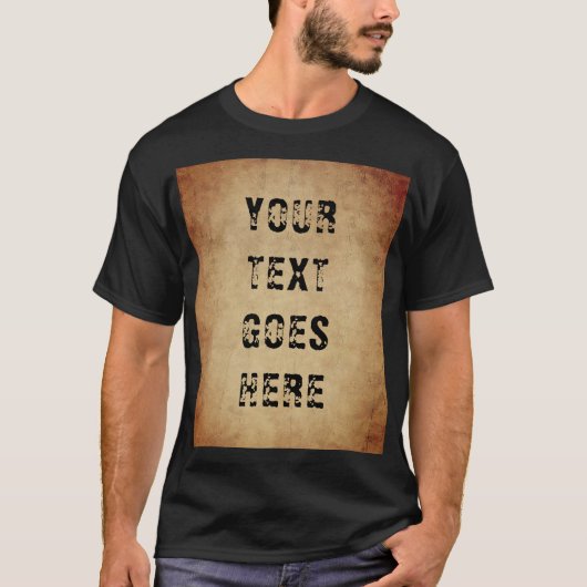 T-shirt Modèle de texte désossé tendance pour hommes Noir  (Devant)