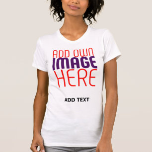 T-SHIRT MODELE DE TEXTE D'IMAGE BLANC SIMPLE ÉDITABLE MODE