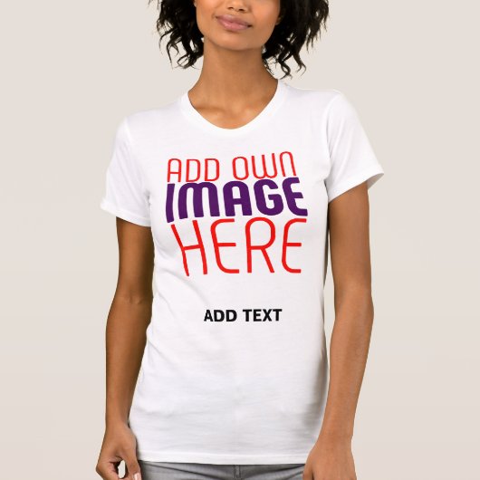 T-SHIRT MODELE DE TEXTE D'IMAGE BLANC SIMPLE ÉDITABLE MODE (Devant)