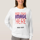 T-SHIRT MODÈLE DE TEXTE D'IMAGE BLANCHE SIMPLE MODERNE (Devant)