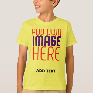 T-SHIRT MODELE DE TEXTE D'IMAGE JAUNE SIMPLE ÉDITABLE MODE