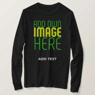 T-SHIRT MODÈLE DE TEXTE D'IMAGE NOIRE SIMPLE ET MODERNE