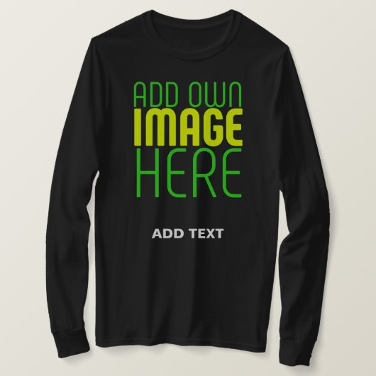 T-SHIRT MODÈLE DE TEXTE D'IMAGE NOIRE SIMPLE ET MODERNE (Design devant)