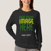 T-SHIRT MODÈLE DE TEXTE D'IMAGE NOIRE SIMPLE ET MODERNE (Devant)