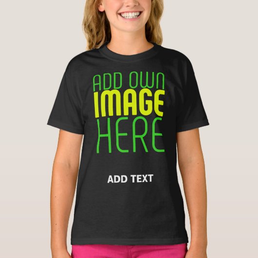 T-SHIRT MODÈLE DE TEXTE D'IMAGE NOIRE SIMPLE ET MODERNE (Devant)