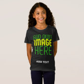 T-Shirt MODÈLE DE TEXTE D'IMAGE NOIRE SIMPLE ET MODERNE (Devant entier)