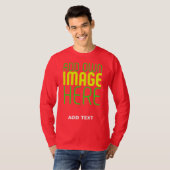 T-SHIRT MODÈLE DE TEXTE D'IMAGE ROUGE SIMPLE MODERNE (Devant entier)