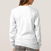 T-shirt Modèle de texte moderne femmes long manches Ash Gr (Dos)