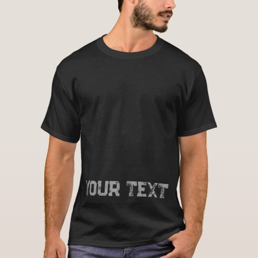 T-shirt Modèle de texte moderne Mens Créer votre propre (Devant)