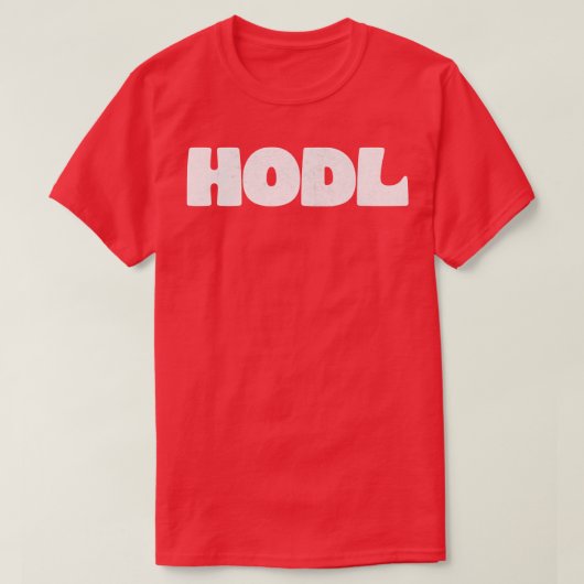 T-shirt Modèle de typographie de Bitcoin HODL (Design devant)