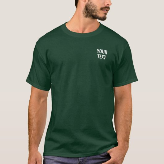 T-shirt Modèle double face Mens Forêt profonde Vert (Devant)