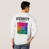 T-shirt Modèle double face Sécurité Hommes Moderne (Dos entier)