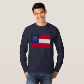 T-shirt Modèle du drapeau de l'État de Géorgie (Devant entier)