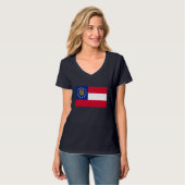 T-shirt Modèle du drapeau de l'État de Géorgie (Devant entier)